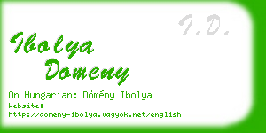 ibolya domeny business card