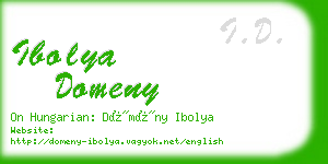 ibolya domeny business card